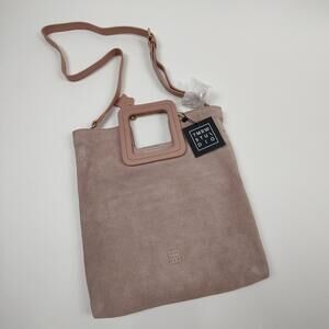 Minimalist TMRW STUDIO Milo Suede Fold Over Clutch Day to Night 3 in 1 Handbag